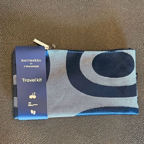 Marimekko Navy and Light Blue Travel Pouch - Picture 1 of 7